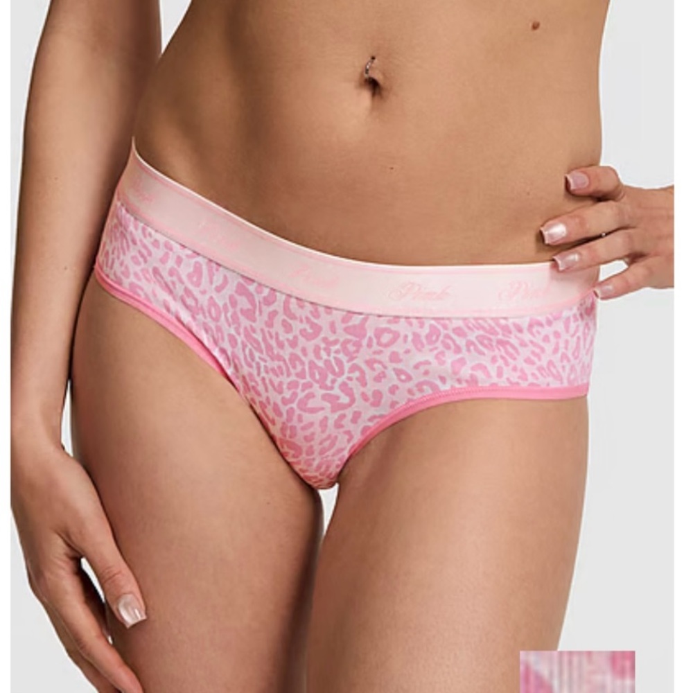 New PINK Victoria's Secret Pink Leopard Print hiphugger Panties small